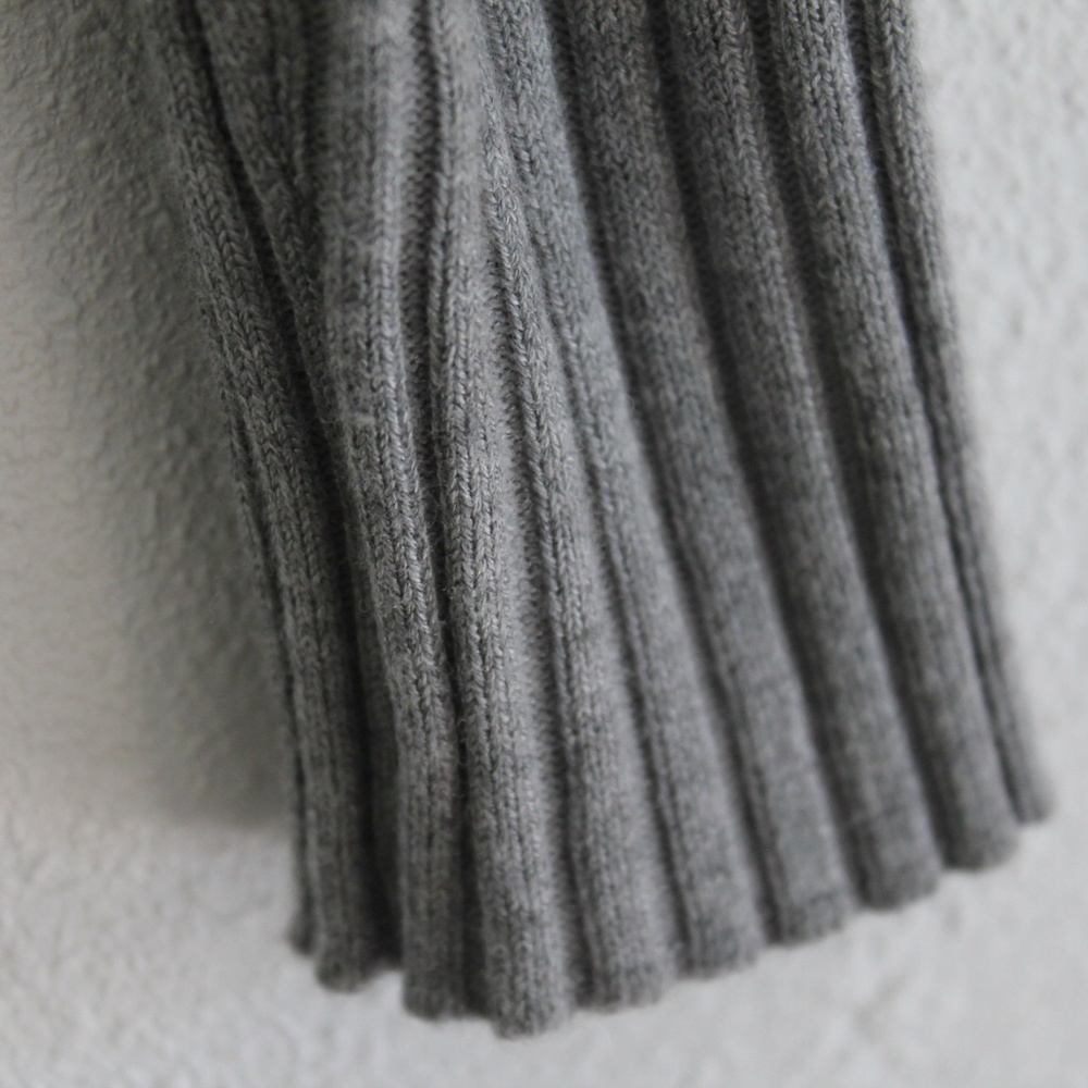 Grey Ribbed Cross Over Bodycon Dress - Picture 5 of 7